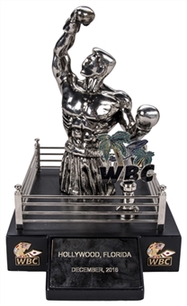 2016 Floyd Mayweather WBC Trophy Presented To Mayweather